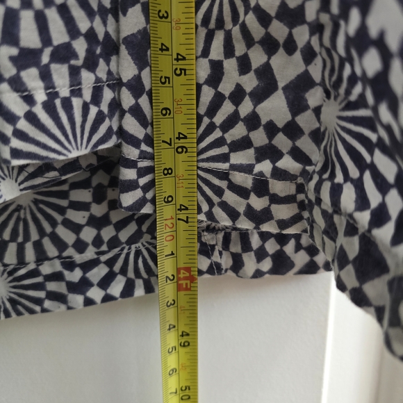 Emily Levine Clemetina Dress Disco Indigo BlockPrint Ultralightweight Cover Up - Picture 10 of 11